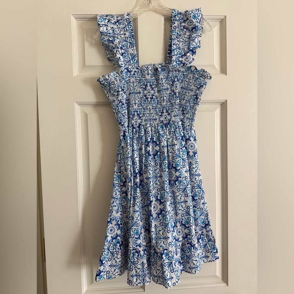 Hill House Blue and White Dress